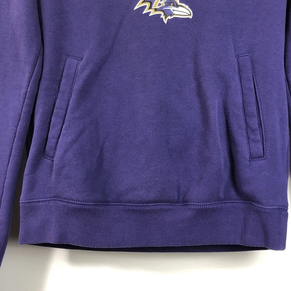 Nike Baltimore Ravens NFL Team Apparel Hoodie Sweatshirt High Neck Purple Sz S